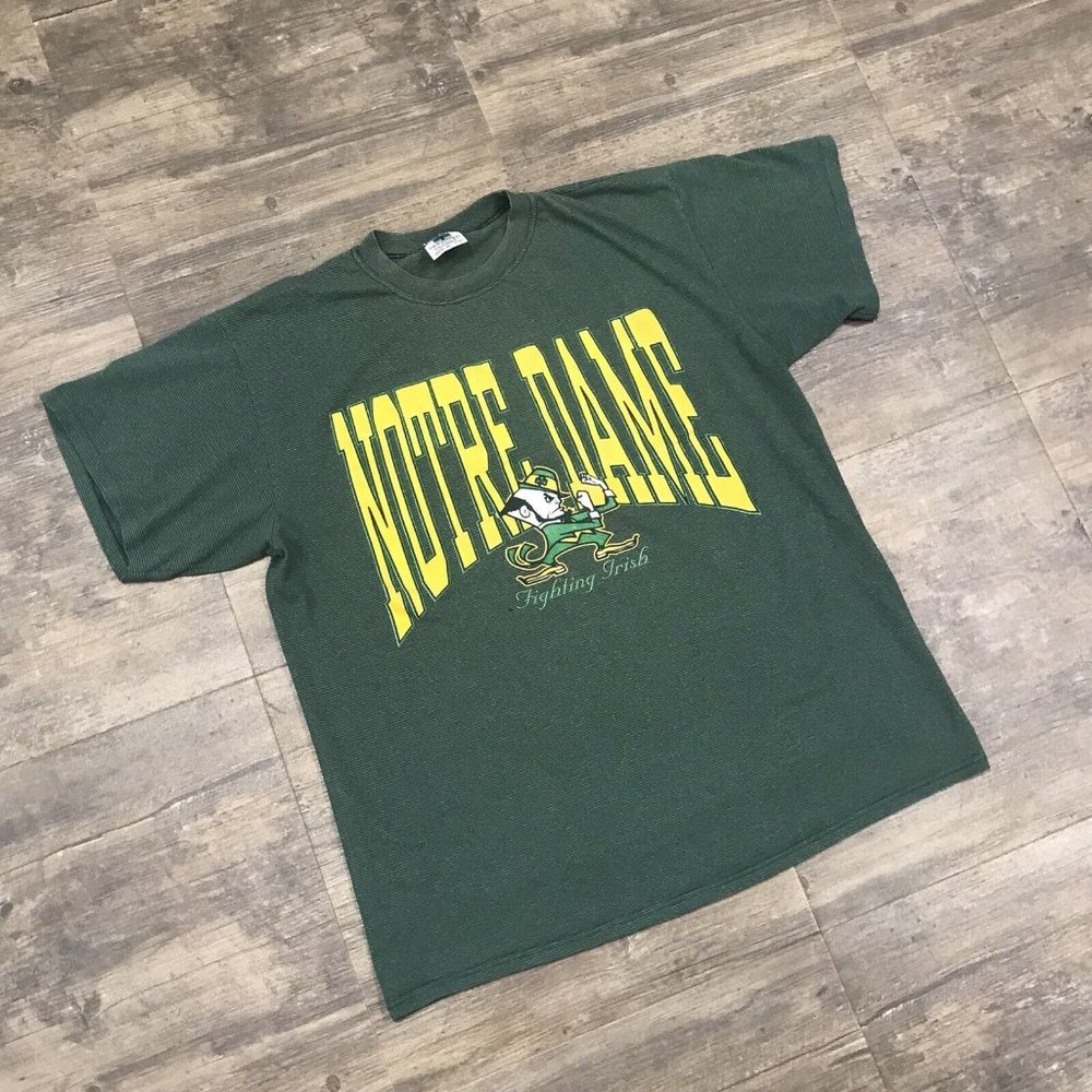 VINTAGE Kingstree Classic Shirt Men Size XL Notre Dame Fighting Irish USA Made